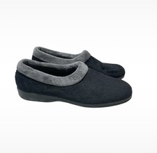 Pavers Black Faux Fur Slippers