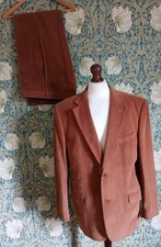 Austin Reed Golden Brown Corduroy Two Piece Suit chest 40" waist 34"