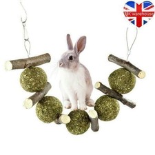 Grass Treats Bunny Chew Toy Grass Cakes Balls for Rabbits Hamster Guinea Pigs UK