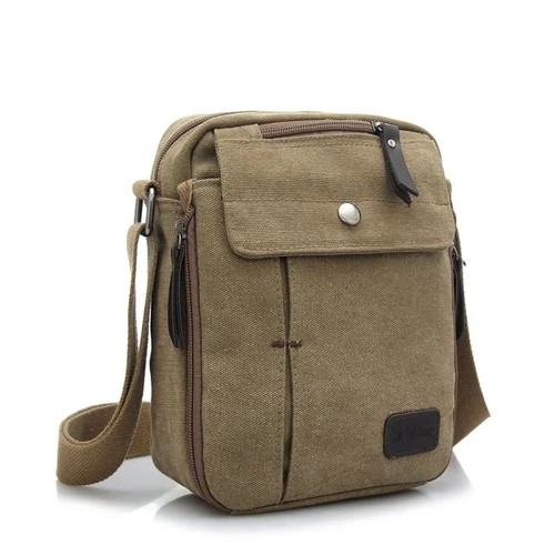 Men vintage canvas messenger - canvas,