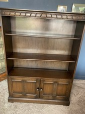 Rare Vintage Ercol Golden Dawn Bookcase With Cupboard Below , Can Deliver Local