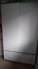 IKEA Trysil Wardrobe Four Drawer Sliding Doors White