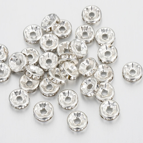 100pcs silver crystal - 100pcs,