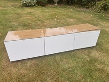 ikea besta tv bench with doors and glass top 180x42x38 cm RRP £210