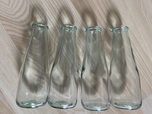 Glass mini milk bottle - x,