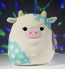 BNWT Cow Squishmallow Belana the Cow Squishmallow Cow Soft Toy Cow Plush 7”|18cm