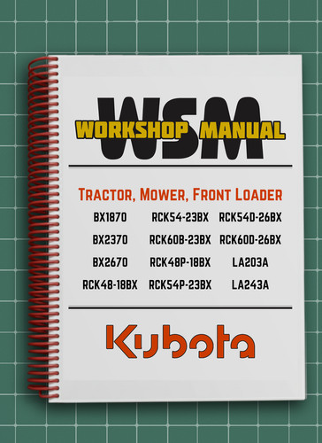 Kubota bx2670 workshop - kubota,