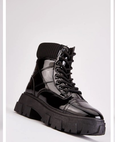 Lace combat boots size - up,