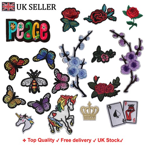 Iron sew on embroidered - iron, /