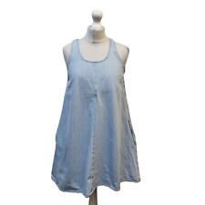 Topshop Blue Denim Pinafore