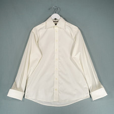 Eton Shirt Mens 16 White Long Sleeve Wrinkle Free French Cuff Smart Formal Top