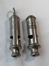 2 x Vintage WW2 ARP Whistle by