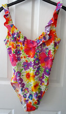 Marks and Spencer Purple mix, low leg Swimming Costume size 34C - New