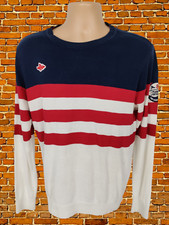 MENS PEARLY GATES MEDIUM RED WHITE BLUE JUMPER GOLF PULLOVER SWEATER STAR STRIPE