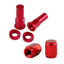 Rim Lock Nut Bolt Set Red for