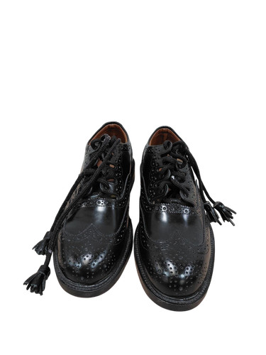 Gaelic black leather gents - leather,