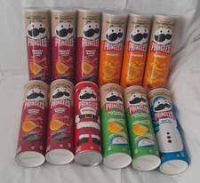 Pringles pringle empty tubs tubes x 6 with lids craft storage container