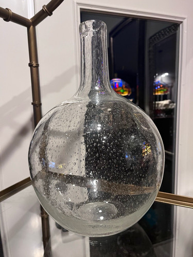 Hand blown clear art glass - blown,