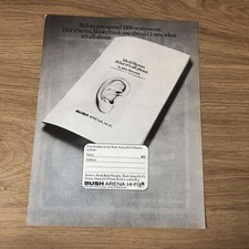 GRAM170 MAGAZINE ADVERT 11X8 BUSH ARENA HI-FI BOOKLET