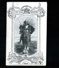 WW1 Scottish Border Men Daranelles Postcard