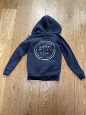 Women’s Jack Wills Hoodie Fleece Lined In Navy Size 8