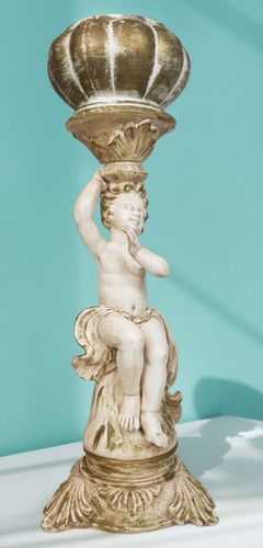 1960s grecian cherub bird bath - cherub,
