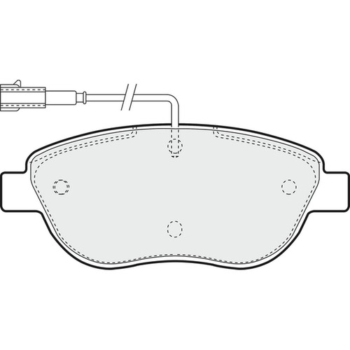 Brake pads set - pads, fiat