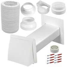 Air Conditioning External Vent Kit for MIDEA 4" 5" 6" White Wall Brick Duct