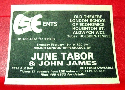 June tabor john james gig - james,