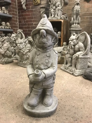 Garden stone fireman - garden, ornament