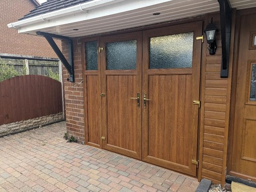 Upvc golden oak white - golden,