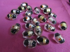 Bag of 22 Vintage Glass Foiled