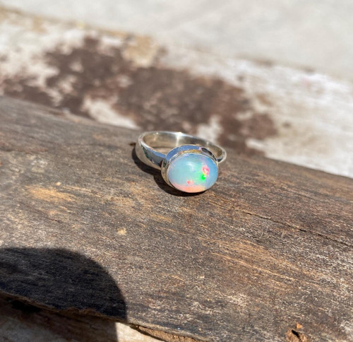 Natural ethiopian opal - natural, ring