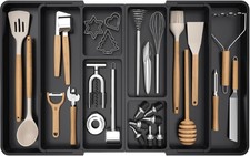 Lifewit Extra Large Cutlery Drawer Organiser, Expandable to 36 Inches Utensil T