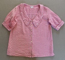 BRORA BLOUSE SZ 10 GINGHAM