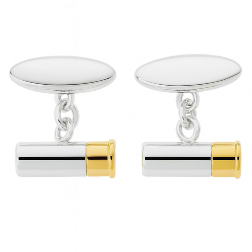 Shotgun cartridge cufflinks - shotgun,