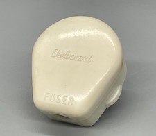 Vintage SEEBOARD Ediswan Ivory Bakelite UK 3 Pin Plug Retro