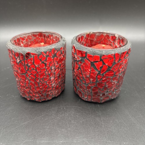 Lot red mosaic glass - mosaic,
