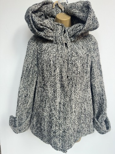 Mohair wool black white - wool,