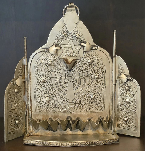 Antique bezalel style hanukkah - antique,