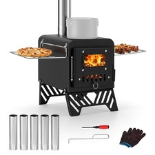 Foldable hot tent stove with - hot,
