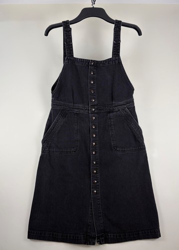 Mih jeans black denim pinafore - denim,