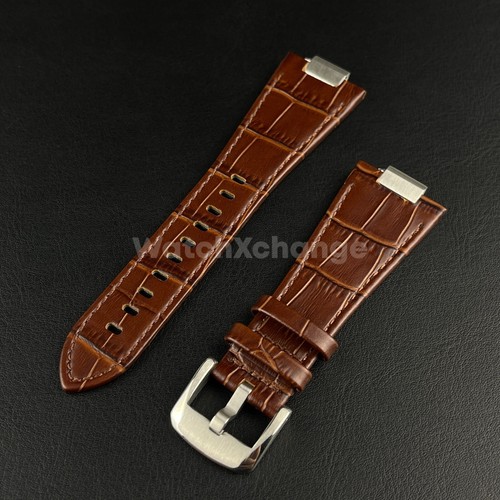 27mm brown leather strap - leather, for