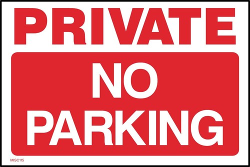 Private parking sign or - private,