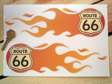 ROUTE 66 FLAME Style STICKERS