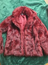 Red faux fur jacket, Candy Couture. Age 10/11. Excellent condition