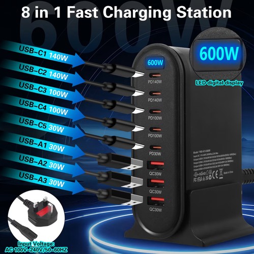 600w gan charger hub multi - charger,