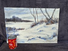 Large Vintage Winter Scene