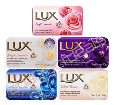 5x Lux Soap Bars Mixed Scents Soft & Velvet Touch Aqua Sparkle Magical Spell Bri
