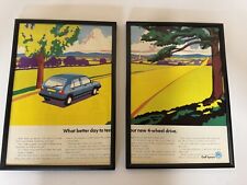 Framed Original 1989 Mk2 VW Golf Syncro 4x4 Magazine Advert Man Cave Wall Art